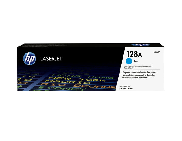 HP 128A Cyan Original LaserJet Toner Cartridge