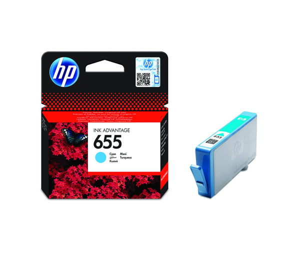 HP 655 Cyan Original Ink Advantage Cartridge